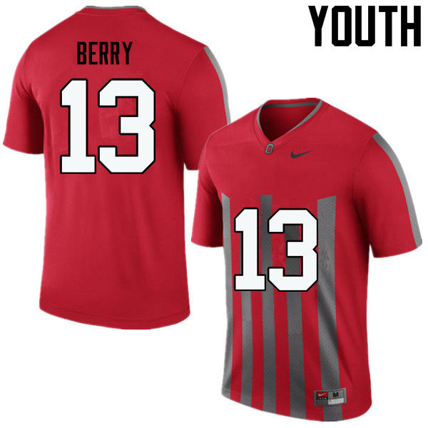 Youth Ohio State Buckeyes #13 Rashod Berry College Football Jerseys Game-Throwback
